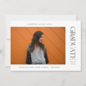 モダン卒業エレガント 案内状 (正面)