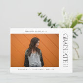 モダン卒業エレガント 案内状 (スタンド正面)