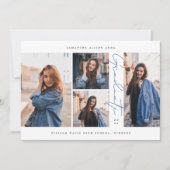 モダン卒業エレガント 案内状 (正面)