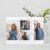 モダン卒業エレガント 案内状 (スタンド正面)