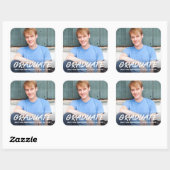 モダン卒業カッコいい発表写真 スクエアシール (シート)