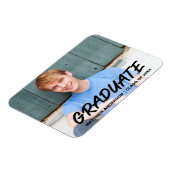 モダン卒業カッコいい発表写真 マグネット (左側)