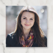 モダン卒業キャパーソナライズされたップ フェイバータグ (裏面)