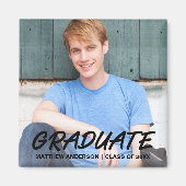 モダン卒業クール発表写真広場 マグネット (正面)