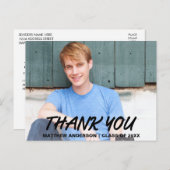 モダン卒業クール記念写真 案内ポストカード (正面/裏面)