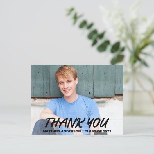 モダン卒業クール記念写真 案内ポストカード (スタンド正面)