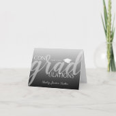 モダン卒業グラデーションおめでとう カード (正面)