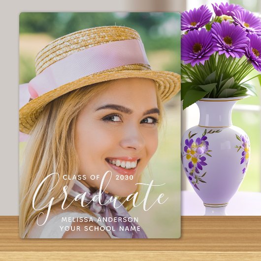 モダン卒業シンプルカスタム写真卒業 フォトプラーク