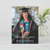 モダン卒業シンプルカスタム写真集 サンキューカード (スタンド正面)
