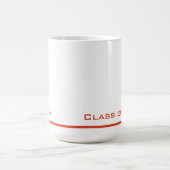 モダン卒業パーソナライズされた赤文字 コーヒーマグカップ (中央)