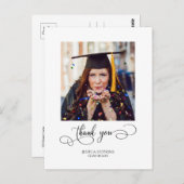 モダン卒業写真ありがとう ポストカード (正面/裏面)