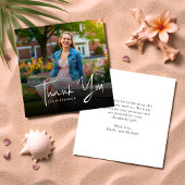 モダン卒業写真の予算ありがとう ノートカード