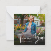 モダン卒業写真の予算ありがとう ノートカード (正面)