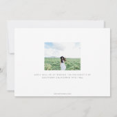 モダン卒業写真の完全卒業の発表 案内状 (裏面)