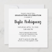 モダン卒業写真の発表 案内状 (裏面)