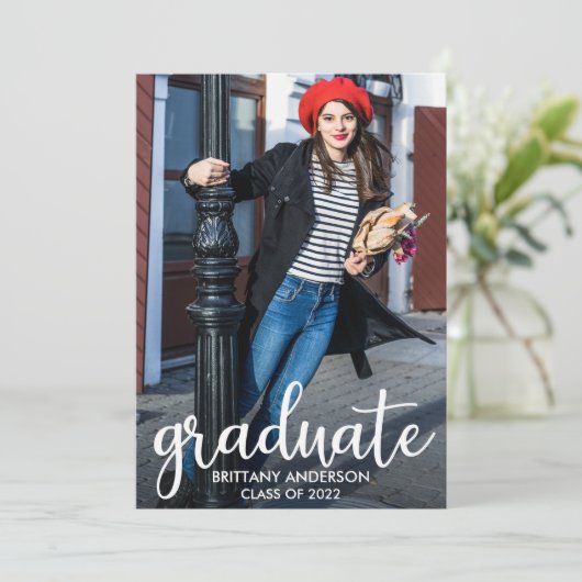 モダン卒業写真の発表 案内状 (スタンド正面)