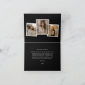 モダン卒業写真コラージュ サンキューカード (内部)