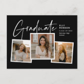 モダン卒業写真コラージュ ポストカード (正面)