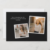 モダン卒業写真コラージュ 案内状 (裏面)