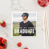 モダン卒業写真パーソナライズされた卒業 スタンダードカクテルナプキン (インサイチュ)
