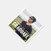 モダン卒業写真パーソナライズされた卒業 スタンダードカクテルナプキン (角)