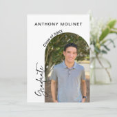 モダン卒業写真パーティー 招待状 (スタンド正面)