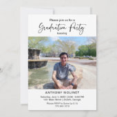 モダン卒業写真パーティー 招待状 (裏面)