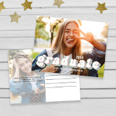 モダン卒業写真レトロカスタム ポストカード