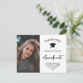 モダン卒業写真感謝してい卒後 ポストカード (スタンド正面)