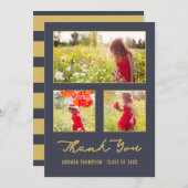 モダン卒業写真感謝してい集 案内状 (正面/裏面)