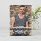 モダン卒業写真招待状 招待状 (スタンド正面)