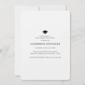 モダン卒業写真4枚シンプル卒業 招待状 (裏面)