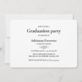 モダン卒業写真 | スクリプトエレガント 招待状 (裏面)