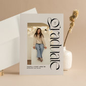 モダン卒業写真 招待状