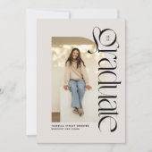 モダン卒業写真 招待状 (正面)