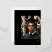 モダン卒業写真 箔招待状ポストカード (正面/裏面)