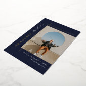 モダン卒業写真 箔招待状 (回転した状態)