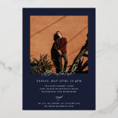 モダン卒業写真 箔招待状 (裏面)