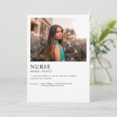 モダン卒業写真RNナース卒業パーティー 招待状 (スタンド正面)