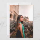 モダン卒業写真RNナース卒業パーティー 招待状 (裏面)