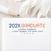 モダン卒業差出人住所 ラベル (インサイチュ)