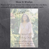 モダン卒業式のミニマル ベラム紙招待状