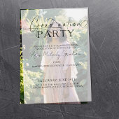 モダン卒業式のミニマル ベラム紙招待状