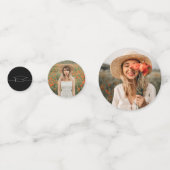 モダン卒業式キャップラインアートフォト コンフェッティ (裏面)