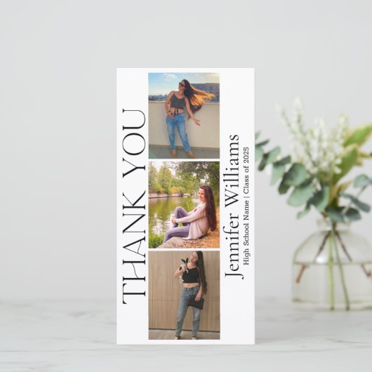 モダン卒業式3フォトブース2025 サンキューカード (スタンド正面)
