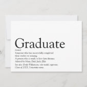 モダン卒業式 招待状 (正面)