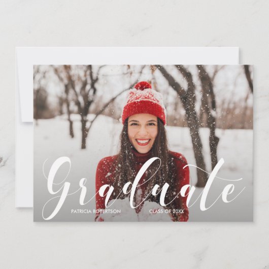 モダン卒業式 案内状 (正面)