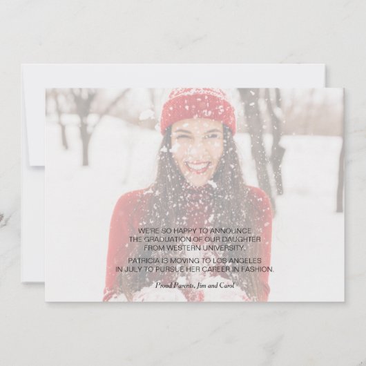 モダン卒業式 案内状 (裏面)