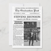 モダン卒業新聞大学 招待状 (正面)