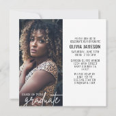 モダン卒業書台本 |写真パーティー 招待状 (裏面)